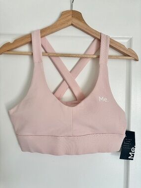 NWT BetterMe Blush Pink Ribbed Sports Bra Women’s Size Large